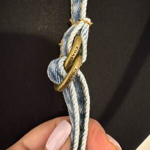 Coach Denim denim belt with Brass Rings - Light Blue